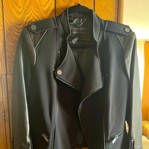 NWT leather BCBG bomber jacket